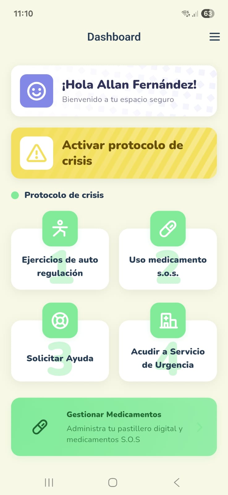 Recuerda Vivir App Dashboard