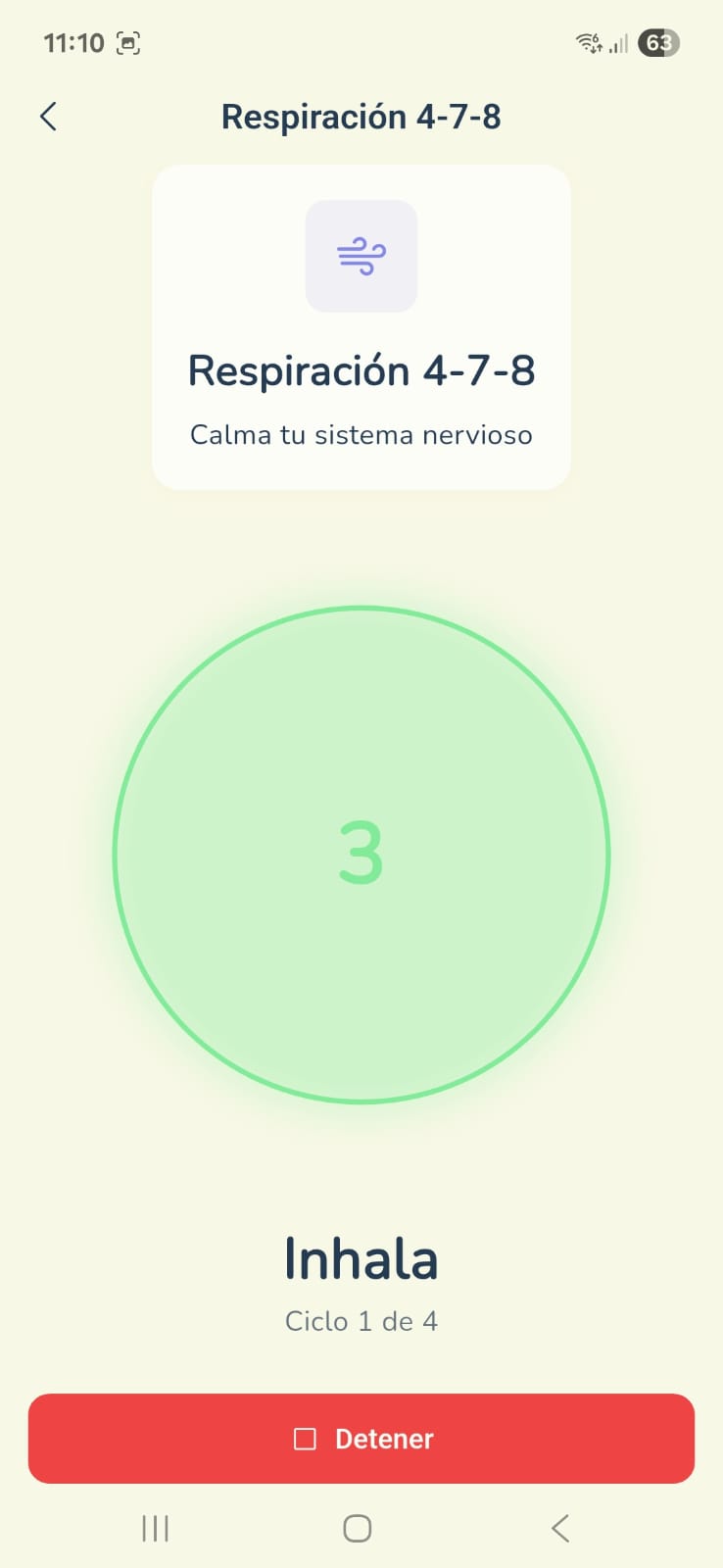 Ejercicio de respiración